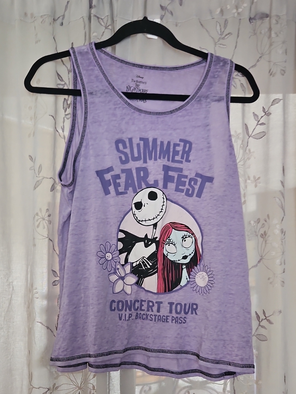 Disney The Nightmare Before Christmas Lavender Summer Fear Fest Tank Top
